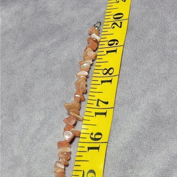 Peach Agate and Thai Black Spinel Necklace - Picture 14 of 16